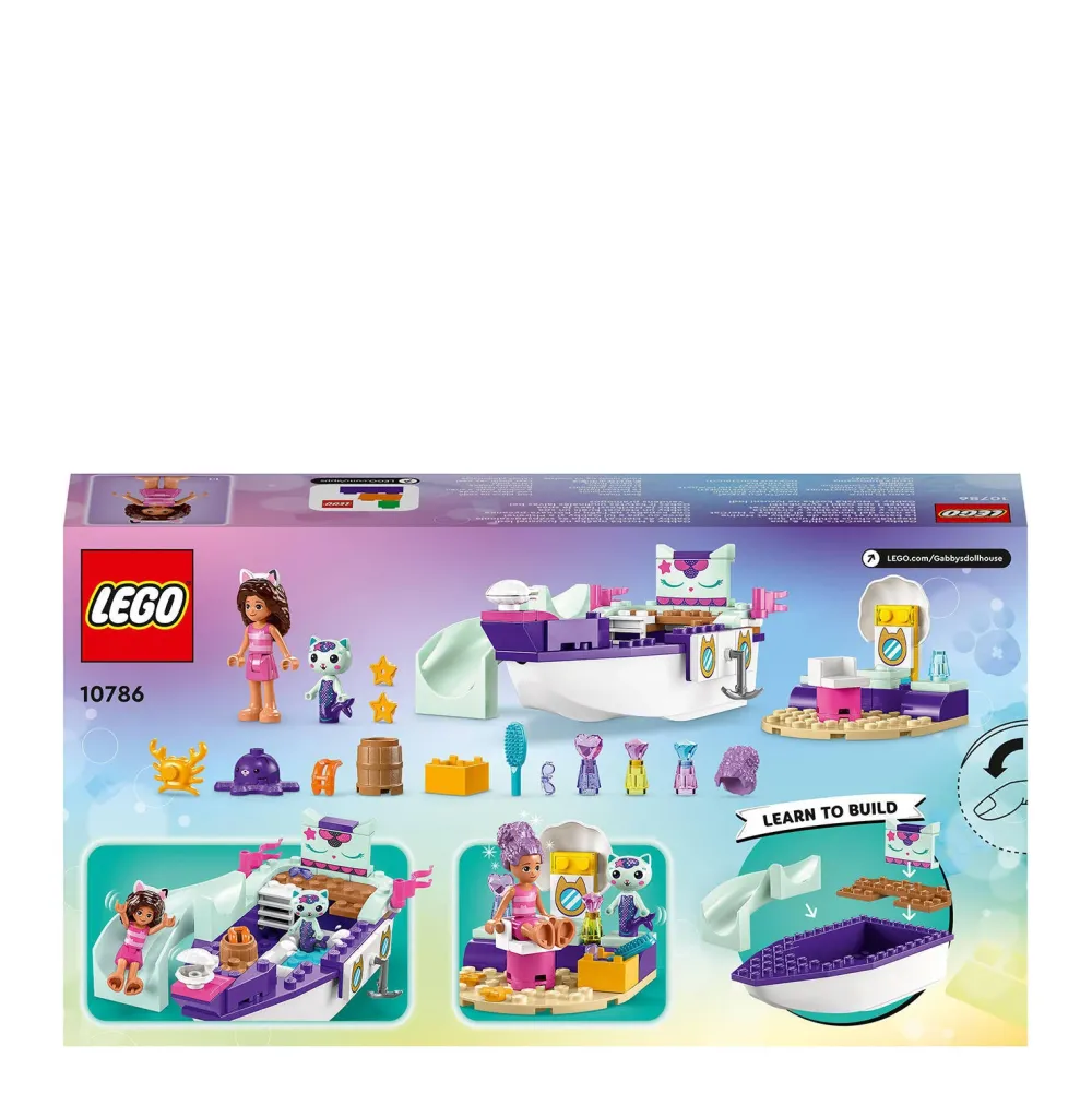 LEGO Gabby'S Dollhouse Vertroetelschip Van Gabby En Meerminkat 10786