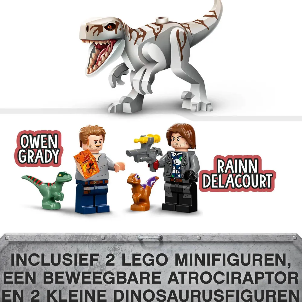 LEGO Jurassic World Atrociraptor Dinosaurus Motorachtervolging 76945