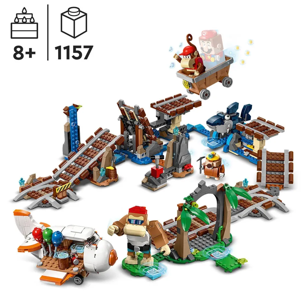 LEGO Super Mario Uitbreidingsset: Diddy Kongs Mijnwagenrit 71425
