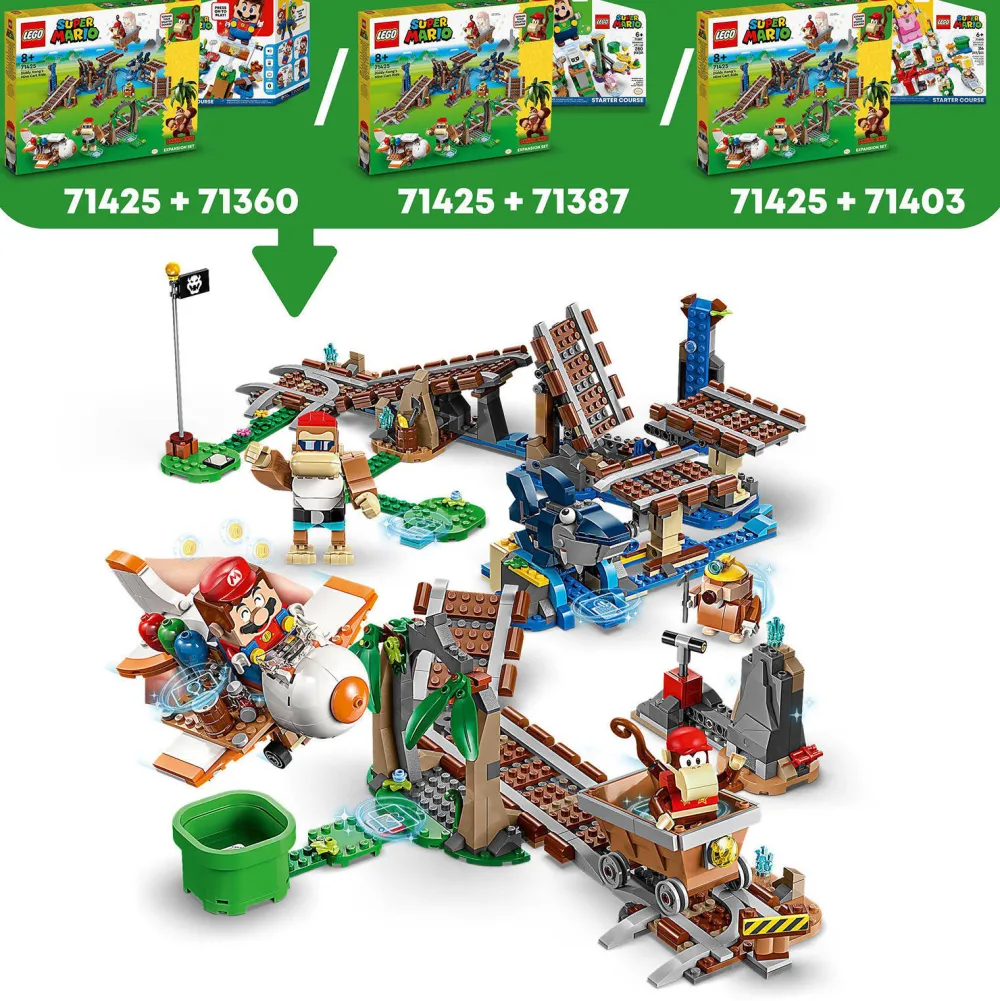 LEGO Super Mario Uitbreidingsset: Diddy Kongs Mijnwagenrit 71425