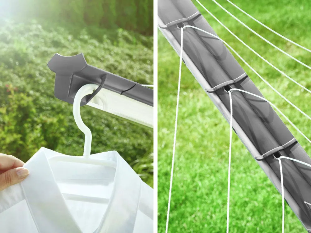 Clearance Leifheit Droogmolen Linomatic Plus 600 Incl. Bodemhuls - 60 M