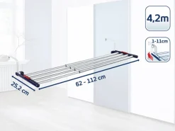 Best Leifheit Wanddroogrek Telegant 81 Protect Plus - 8,1 M Drooglengte