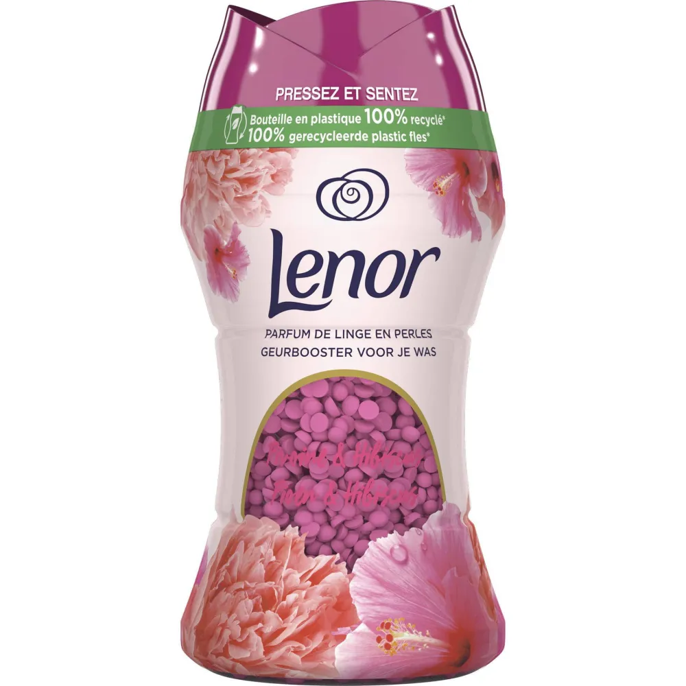 Hot Lenor In-Wash Pioenroos En Hibiscus Geurparels - 6 X 140 Gram