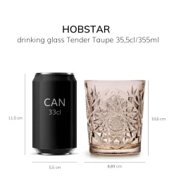 Libbey Waterglas Hobstar (355 Ml) (O8,7 Cm) (Set Van 6)