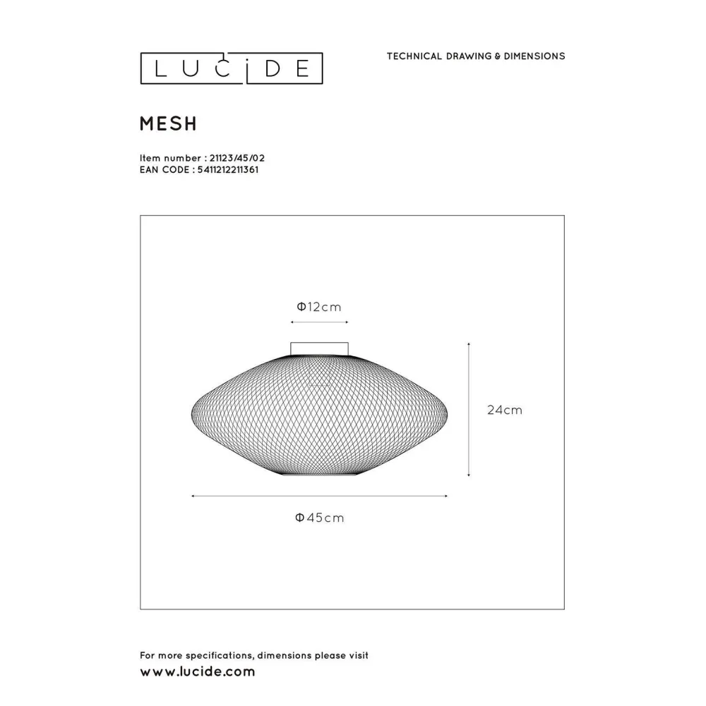 Discount Lucide Plafondlamp Mesh