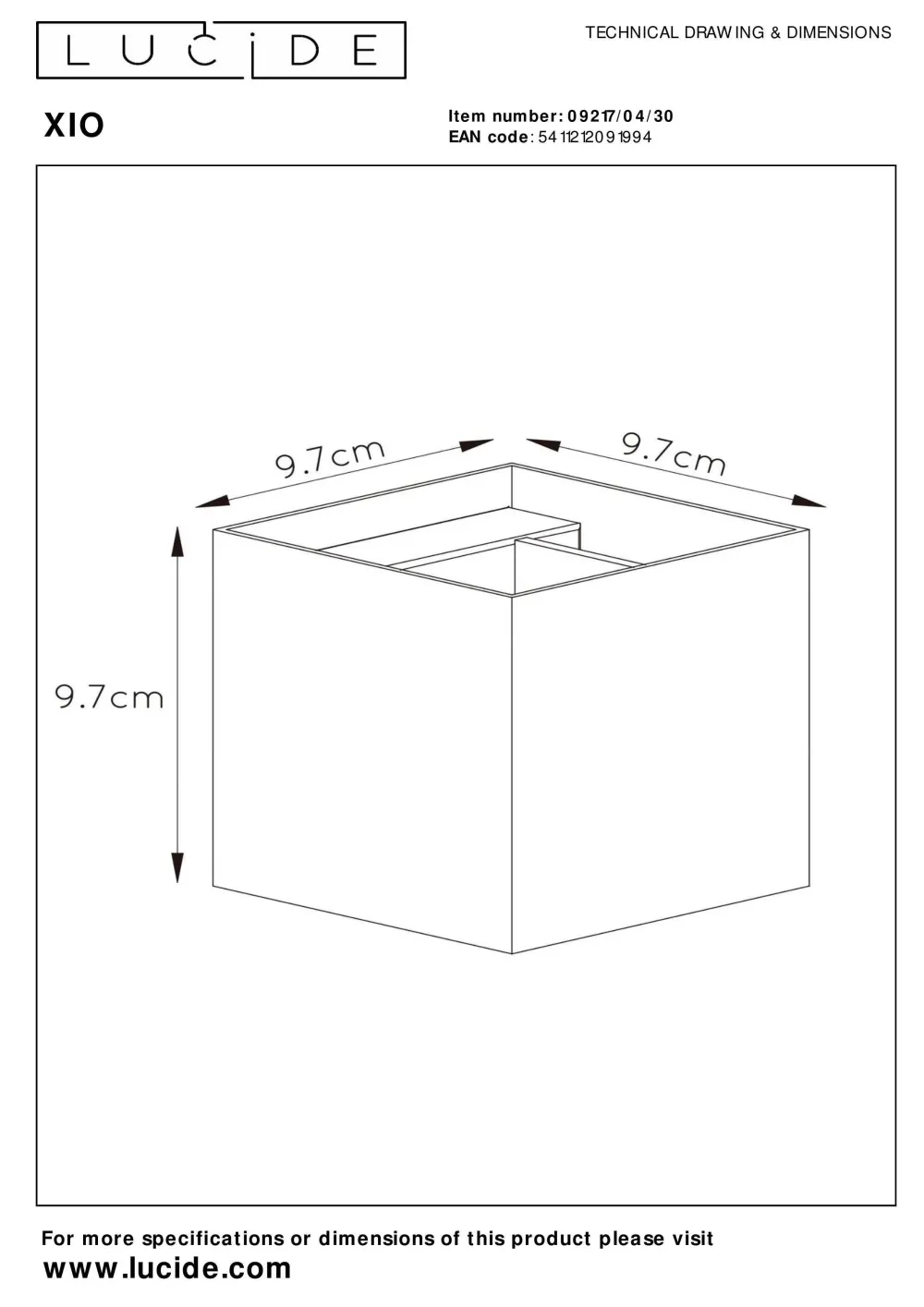 Best Lucide Wandlamp Xio