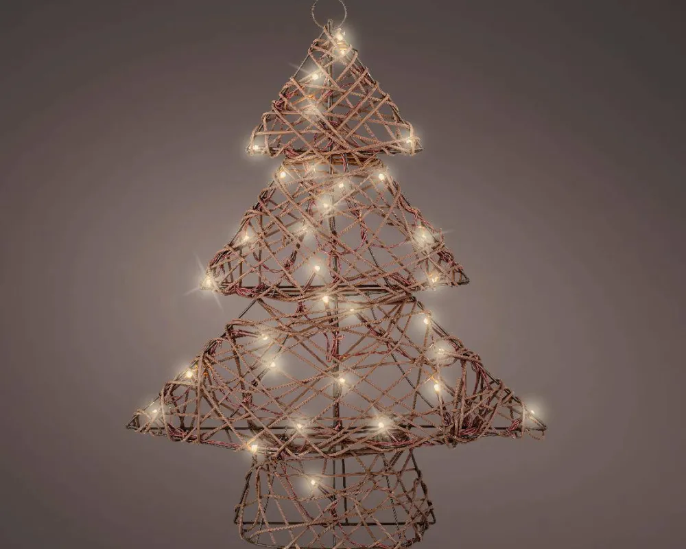 Lumineo Wicker Kerstboom (32 Led)