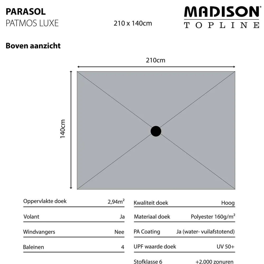 Madison Parasol Patmos (210X140 Cm)