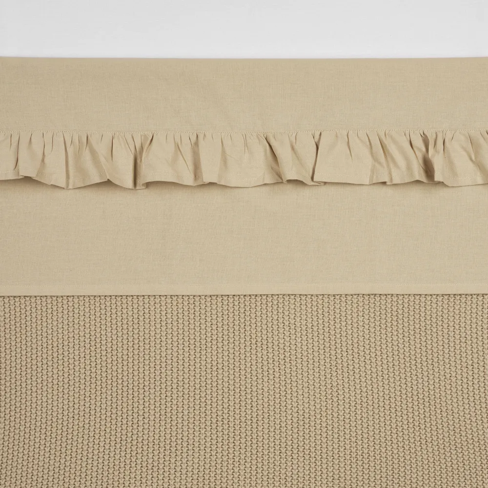 Best Meyco Baby Ledikantlaken Ruffle 100X150 Sand