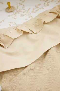 Best Meyco Baby Ledikantlaken Ruffle 100X150 Sand