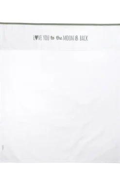 New Meyco Baby Ledikantlaken Love You To The Moon & Back 100X150 Cm Forest Green