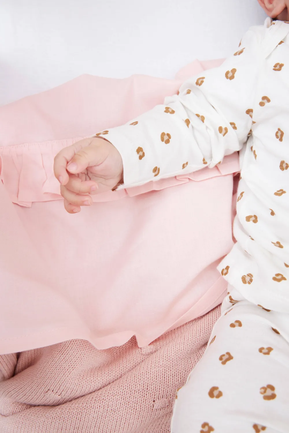 Clearance Meyco Baby Ledikantlaken Ruffle 100X150 Soft Pink