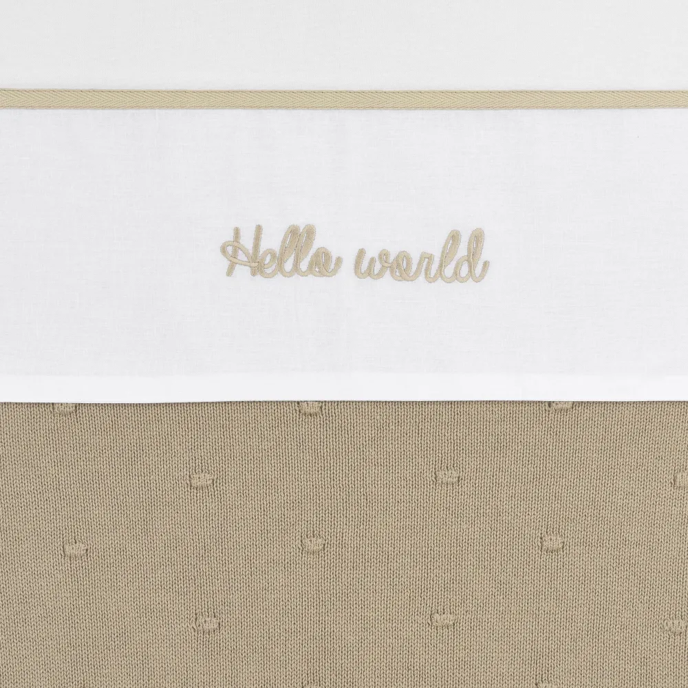 Outlet Meyco Baby Wieglaken Hello World 75X100 Cm Sand