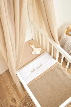 Outlet Meyco Baby Wieglaken Hello World 75X100 Cm Sand