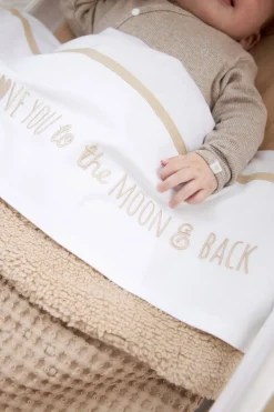 Sale Meyco Baby Wieglaken 'Love You To The Moon & Back' Sand