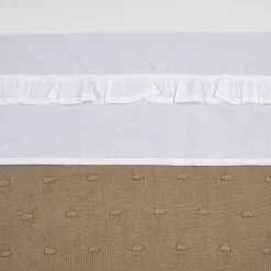 New Meyco Baby Wieglaken Ruffle 75X100 White