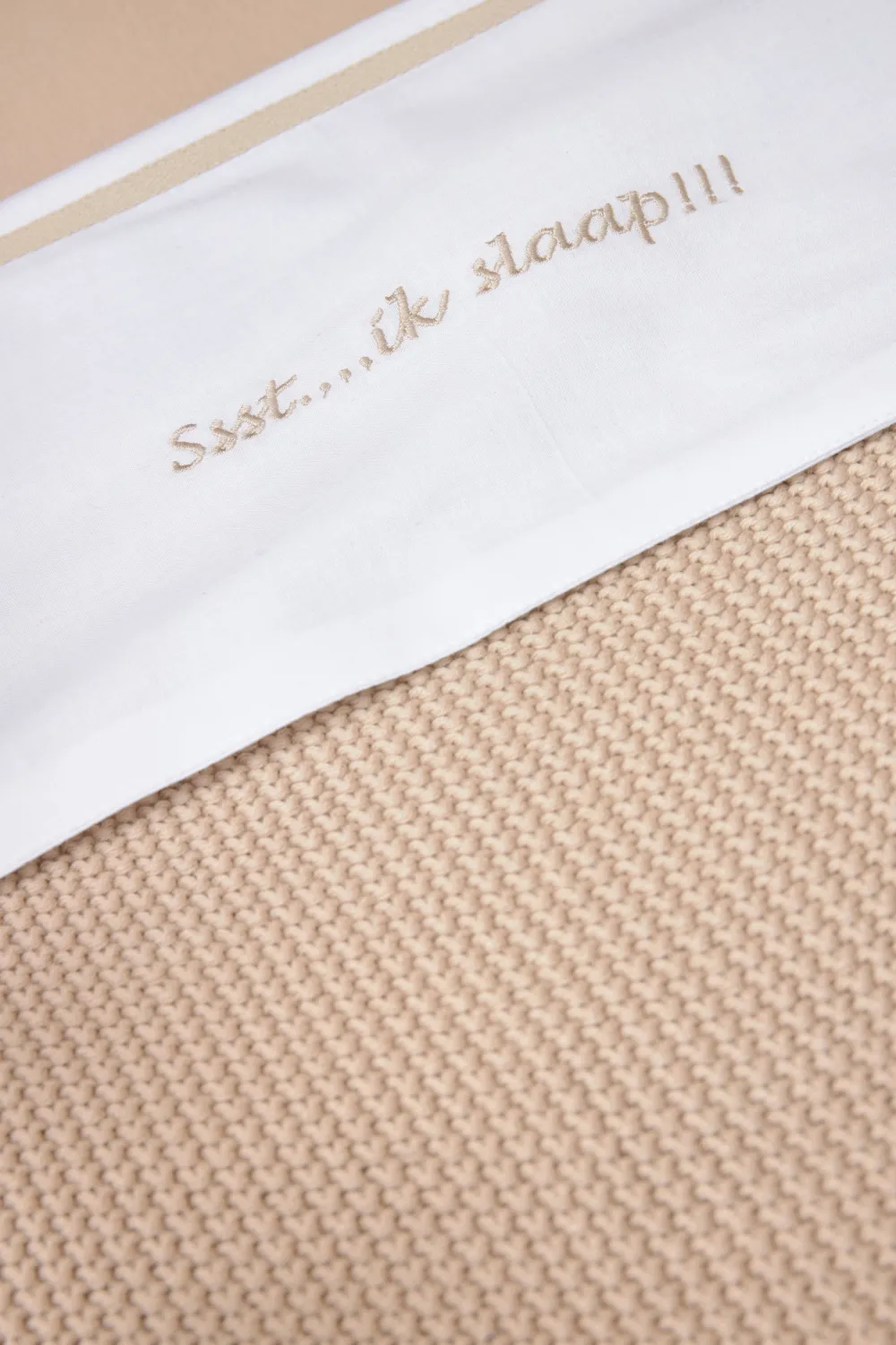 Best Meyco Baby Wieglaken Ssst...Ik Slaap!! 75X100 Sand