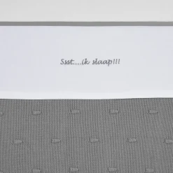 Meyco Baby Wieglaken Ssst...Ik Slaap!! 75X100 Grey