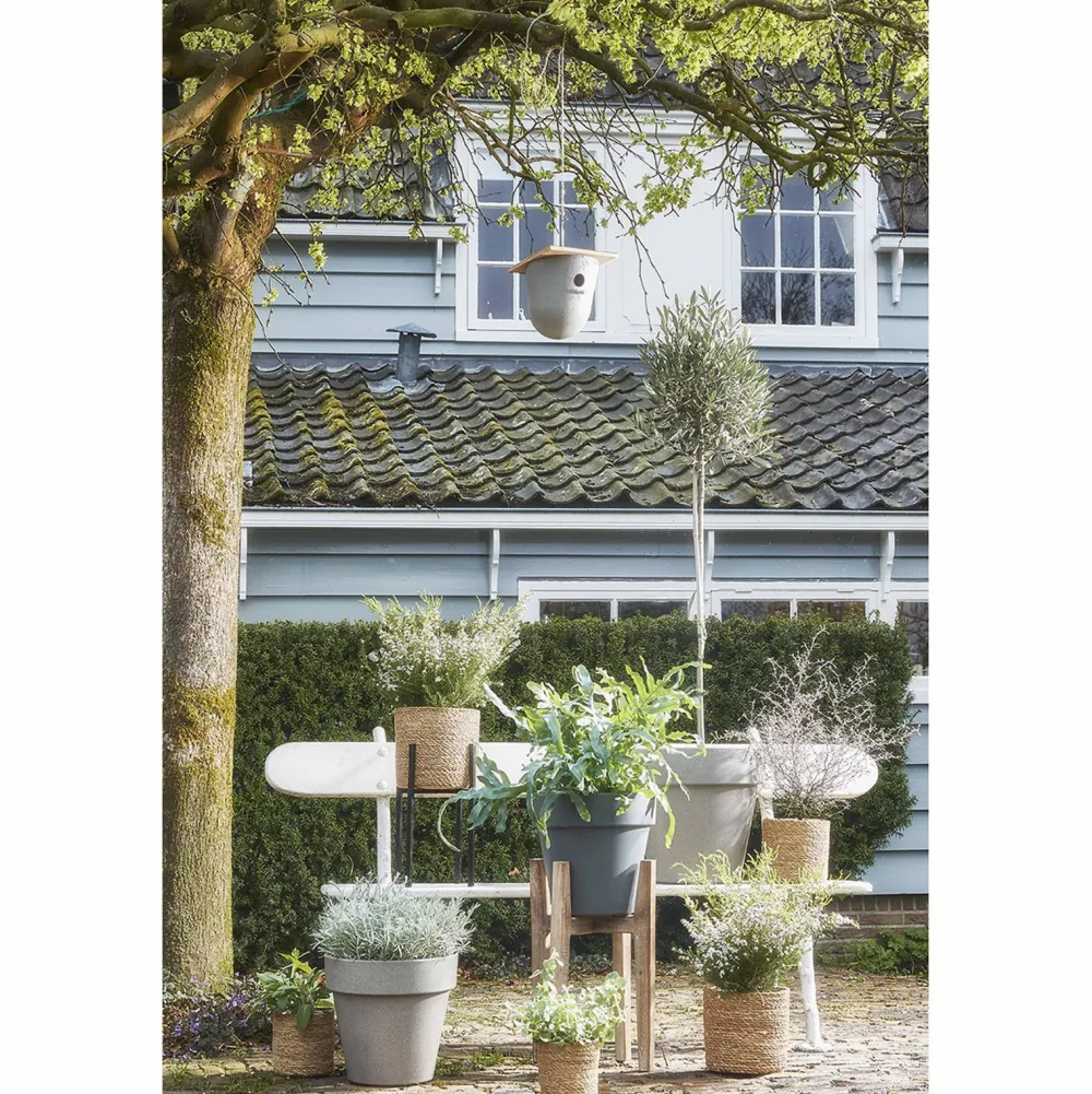 Mica Decorations Orion Bloempot Rond Grijs - (H34Xo36 Cm)