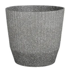 Mica Decorations Rio Bloempot Rond Grijs Terrazzo - (H33,5Xo37 Cm)