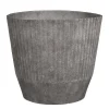 Mica Decorations Rio Bloempot Rond Lichtgrijs - (H33,5Xo37 Cm)