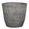 Mica Decorations Rio Bloempot Rond Lichtgrijs - (H28Xo31 Cm)