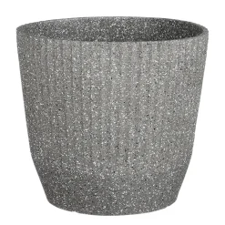 Mica Decorations Rio Bloempot Rond Grijs Terrazzo - (H28Xo31 Cm)