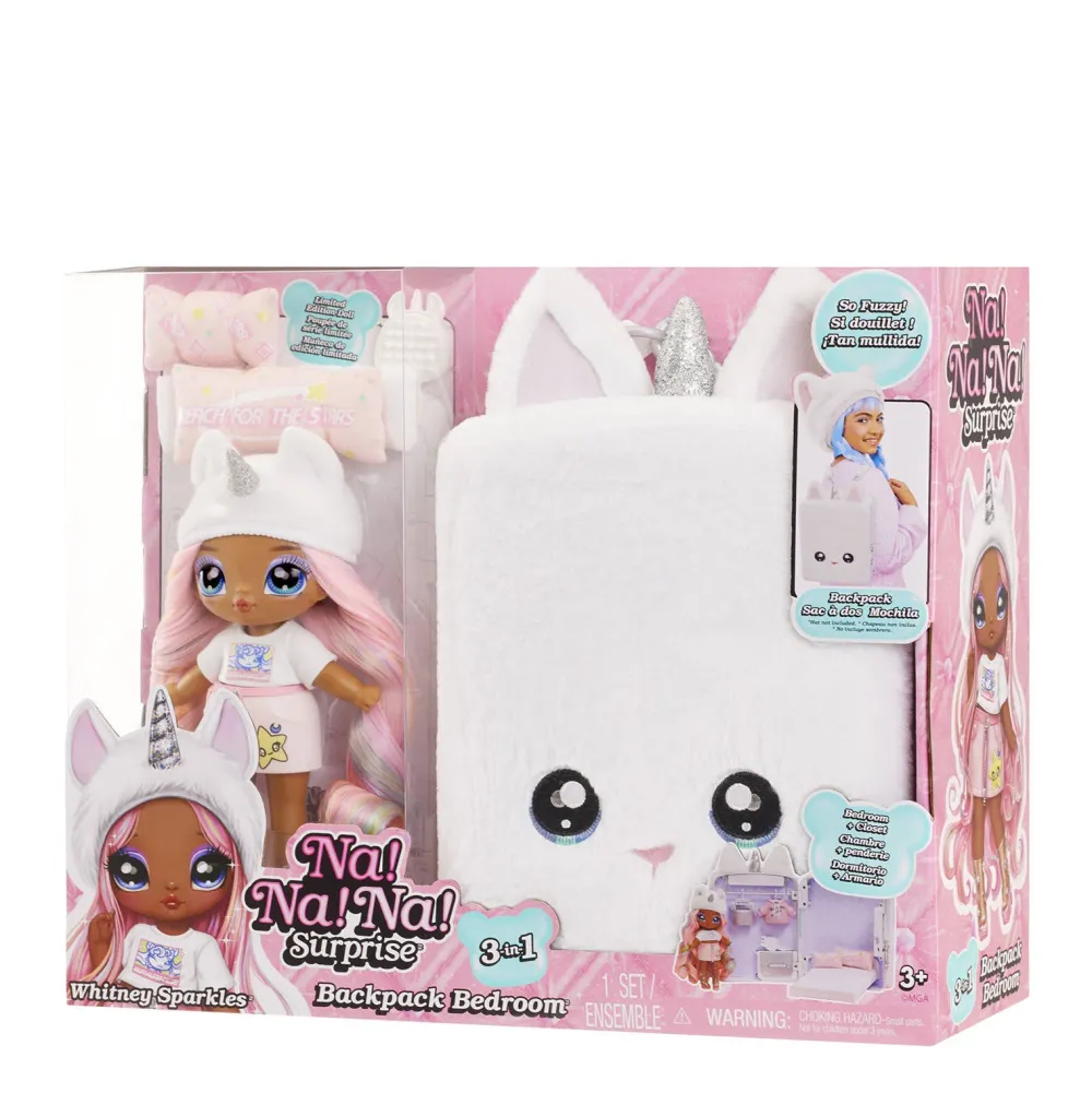 Na! Na! Na! Surprise 3-In-1 Speelset Met Rugzak, Slaapkamer En Whitney Sparkles Met Eenhoornthema