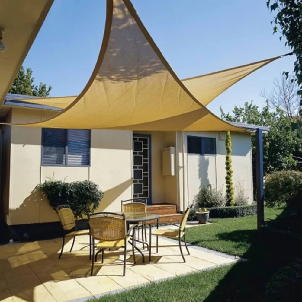 NC Outdoor Schaduwdoek Driehoek Zand 500X500X500 Cm