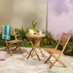 NOUS Garden Teak Bistrostoel Bandung (Set Van 2)