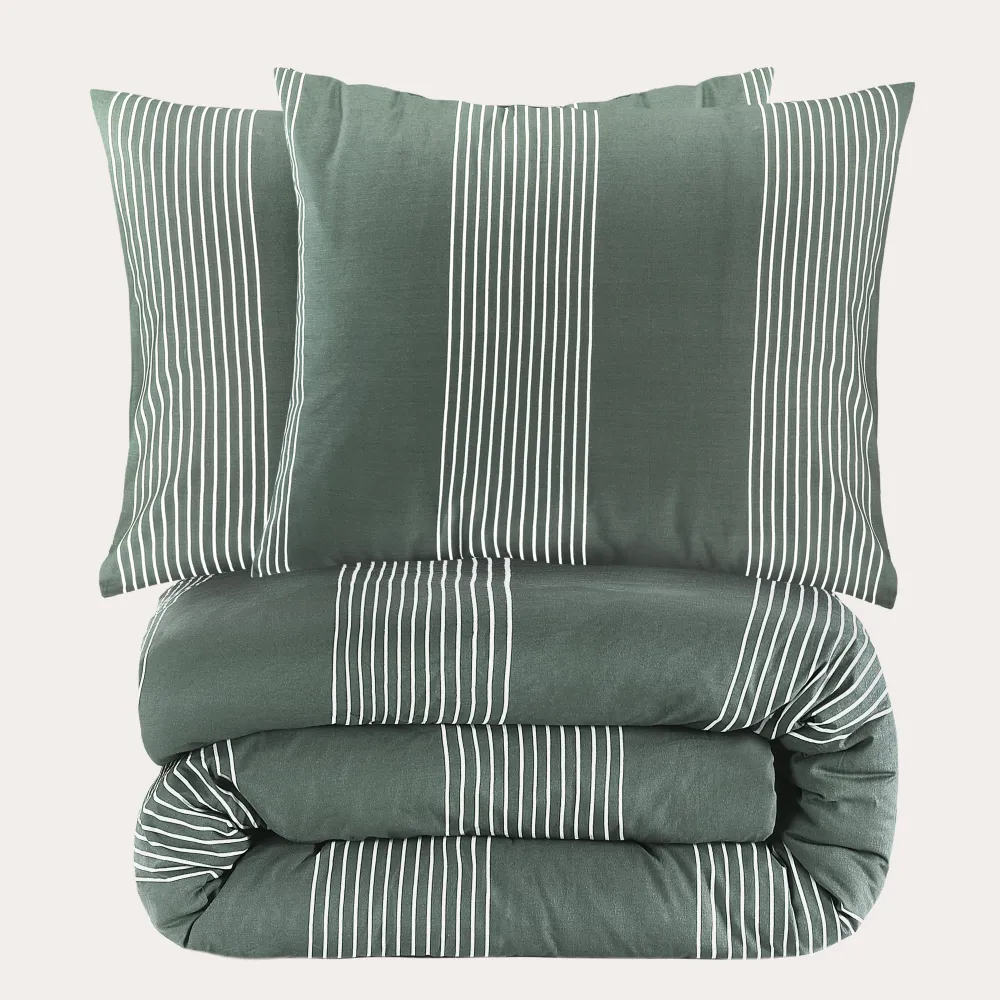 Hot NOUS Living Katoenen Dekbedovertrek Lits-Jumeaux Wide Stripe (240X220 Cm)
