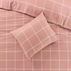 Best NOUS Living Katoenen Dekbedovertrek 1 Persoons Line Check (140X220 Cm)