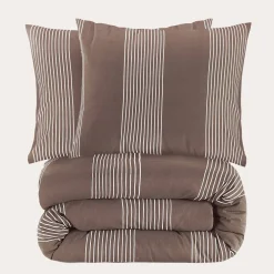 Clearance NOUS Living Katoenen Dekbedovertrek Lits-Jumeaux Wide Stripe (240X220 Cm)