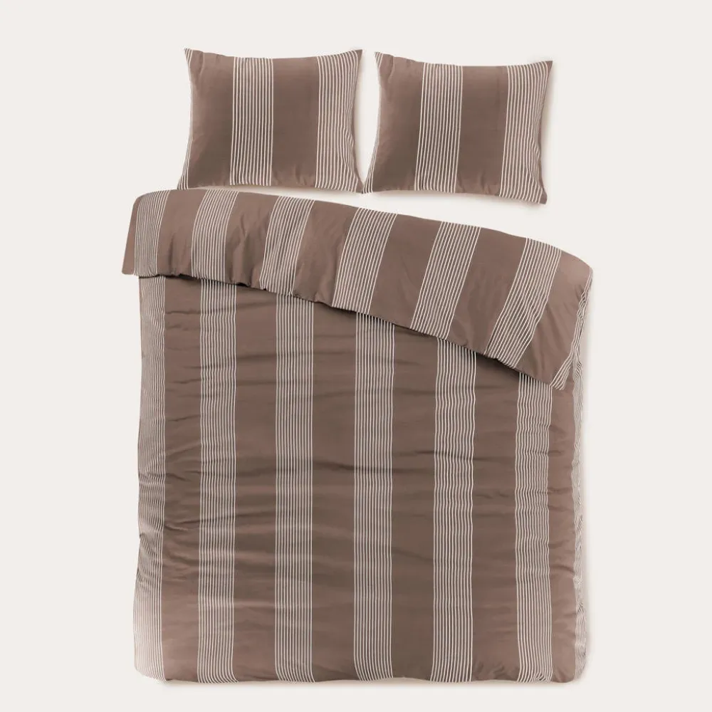 Clearance NOUS Living Katoenen Dekbedovertrek Lits-Jumeaux Wide Stripe (240X220 Cm)