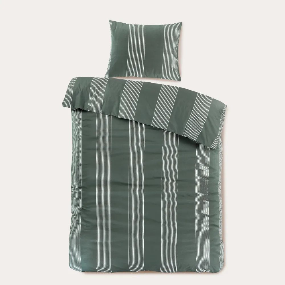 Discount NOUS Living Katoenen Dekbedovertrek 1 Persoons Wide Stripe (140X220 Cm)