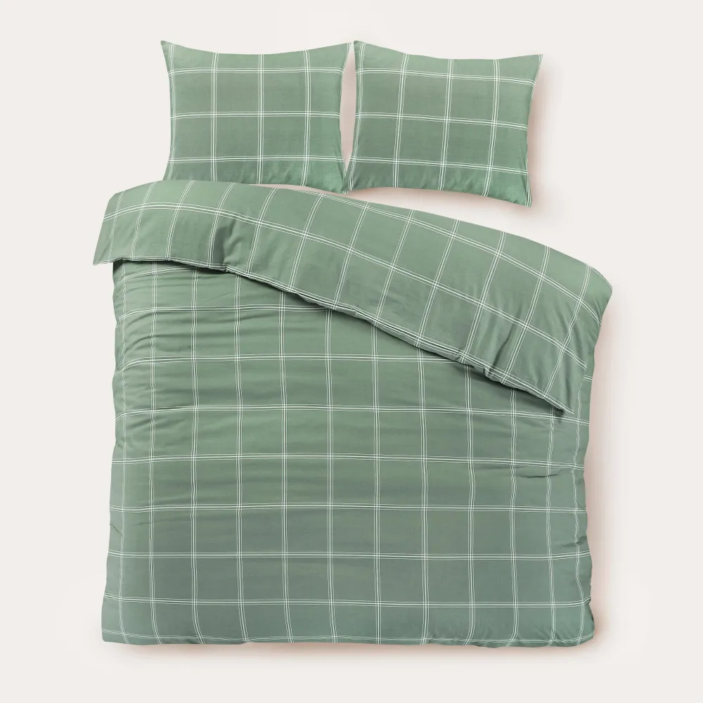 Hot NOUS Living Katoenen Dekbedovertrek Lits-Jumeaux Line Check (240X220 Cm)