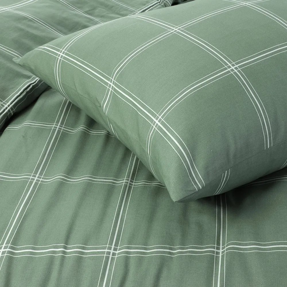 Hot NOUS Living Katoenen Dekbedovertrek Lits-Jumeaux Line Check (240X220 Cm)