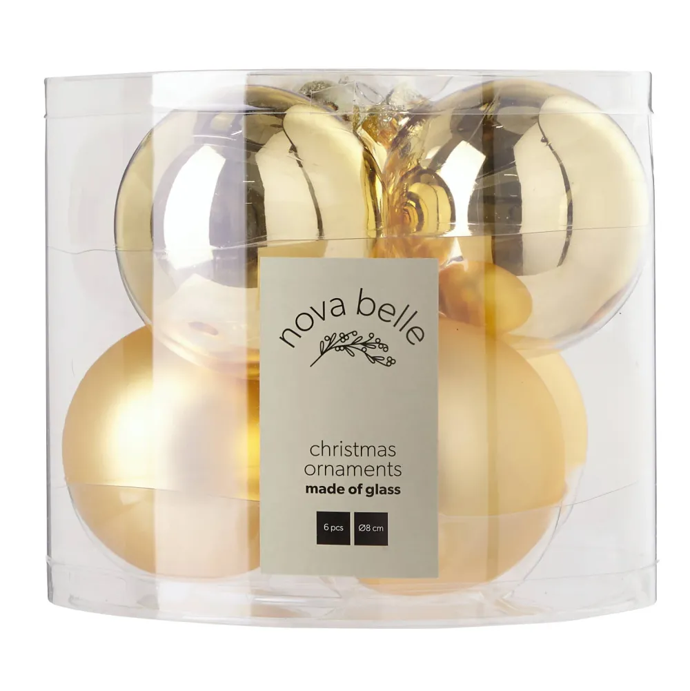 Online Nova Belle Kerstbal (Set Van 6) (O8 Cm)