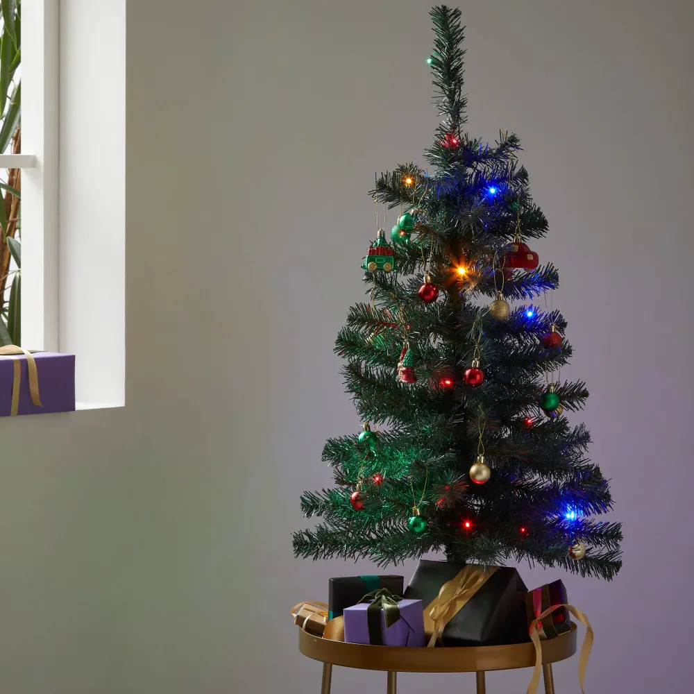 Nova Belle Verlichte Kinderkerstboom Jingle Met Leuke Ornamenten (H90 X O50 Cm)