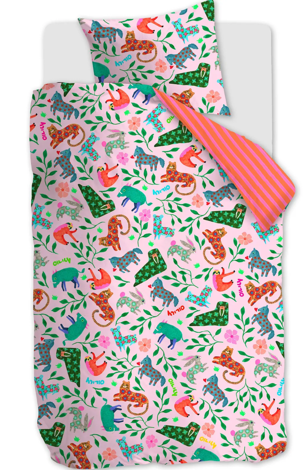 Best Oilily Katoenen Dekbedovertrek 1 Persoons Happy Zoo (140X200 Cm)