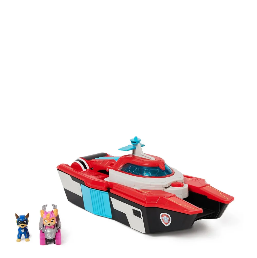 Paw Patrol The Mighty Movie Pup Squad Transformerend Vliegdekschip Hoofdkwartier