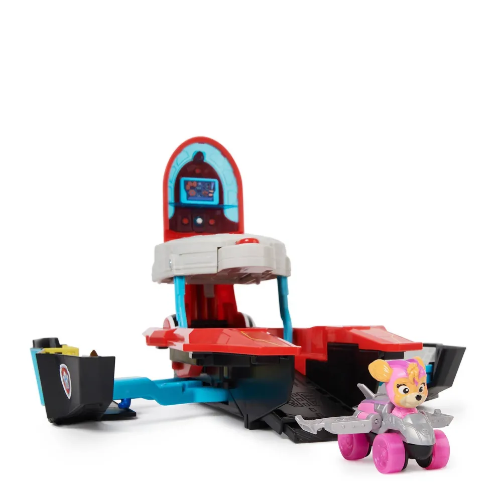 Paw Patrol The Mighty Movie Pup Squad Transformerend Vliegdekschip Hoofdkwartier
