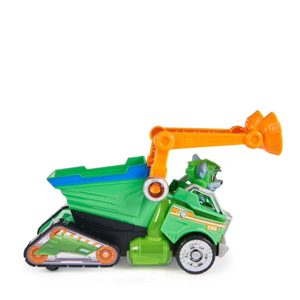 Paw Patrol The Mighty Movie Vuilniswagen Met Rocky Actiefiguur Licht En Geluid