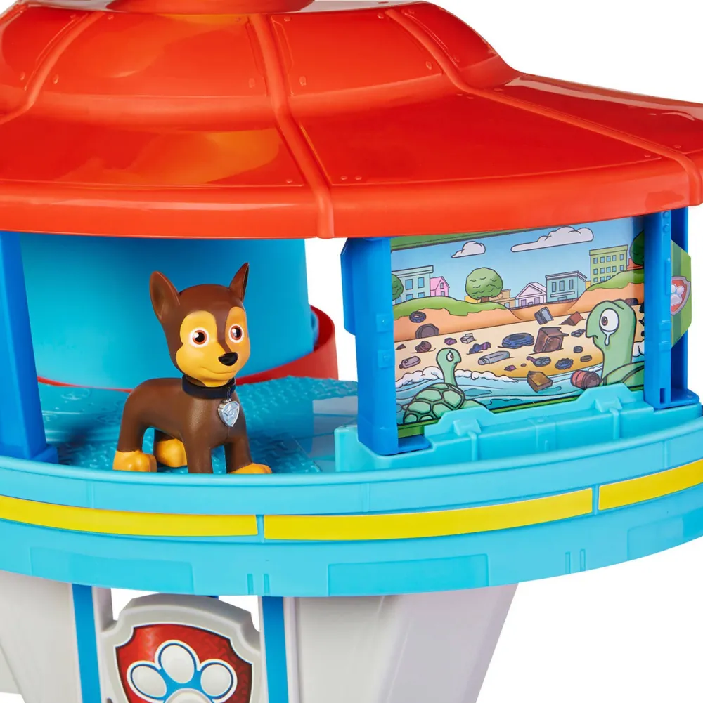 Paw Patrol Uitkijktoren Met Voertuigwerper 2 Chase-Actiefiguren De Politieauto Van Chase En Accessoires