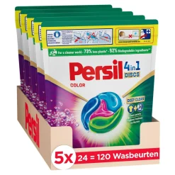 Discount Persil Discs Color Doy - Wascapsules - Voordeelverpakking - 5 X 24 Wasbeurten - 120 Wasbeurten