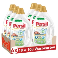 Discount Persil Sensitive Gel - Vloeibaar Wasmiddel - Baby En Gevoelige Huid - Voordeelverpakking - 6 X 18 Wasbeurten - 108 Wasbeurten