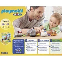 Playmobil 1-2-3 Dierentrein 70405