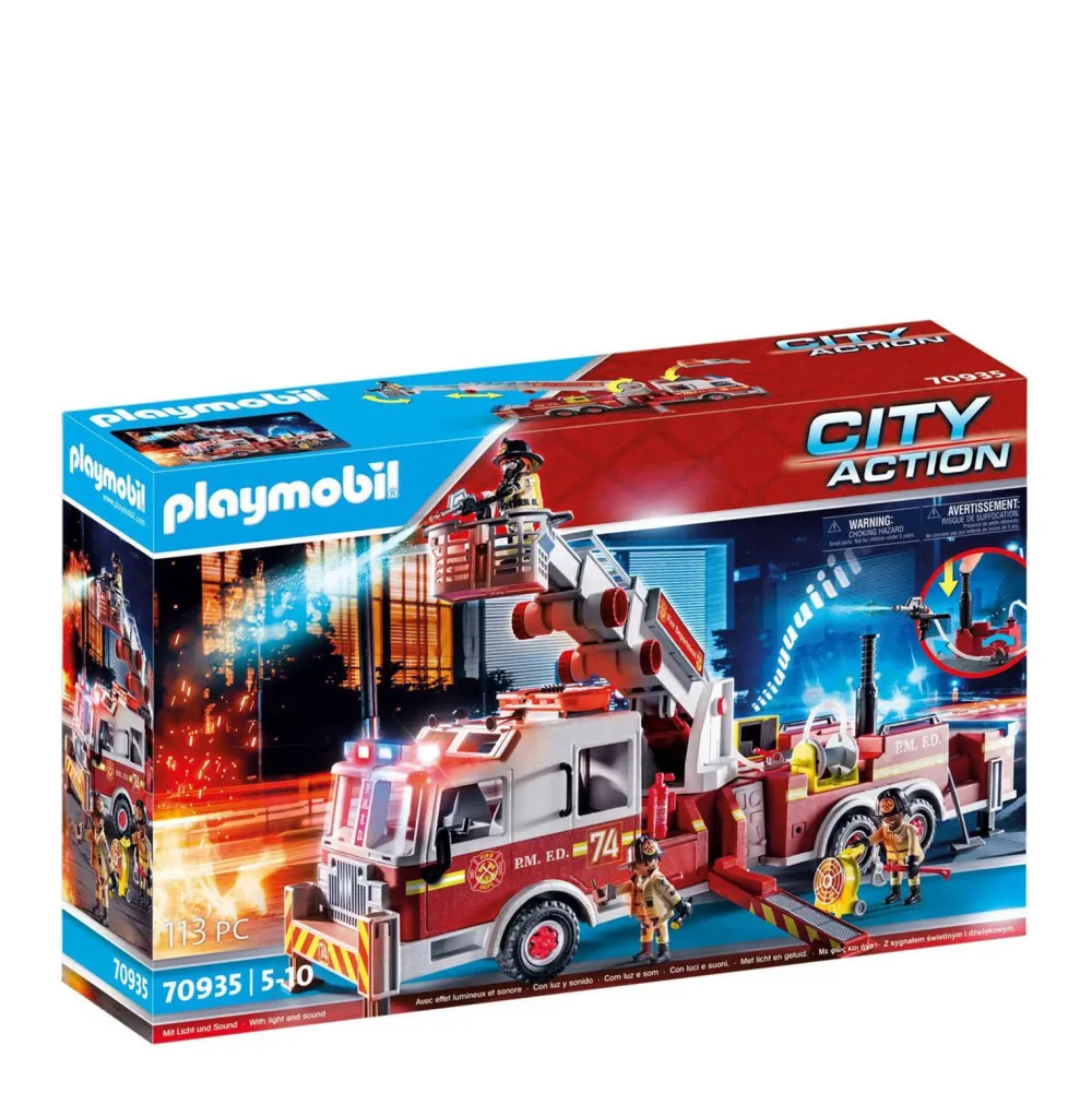 Playmobil City Action Brandweerwagen: Us Tower Ladder 70935