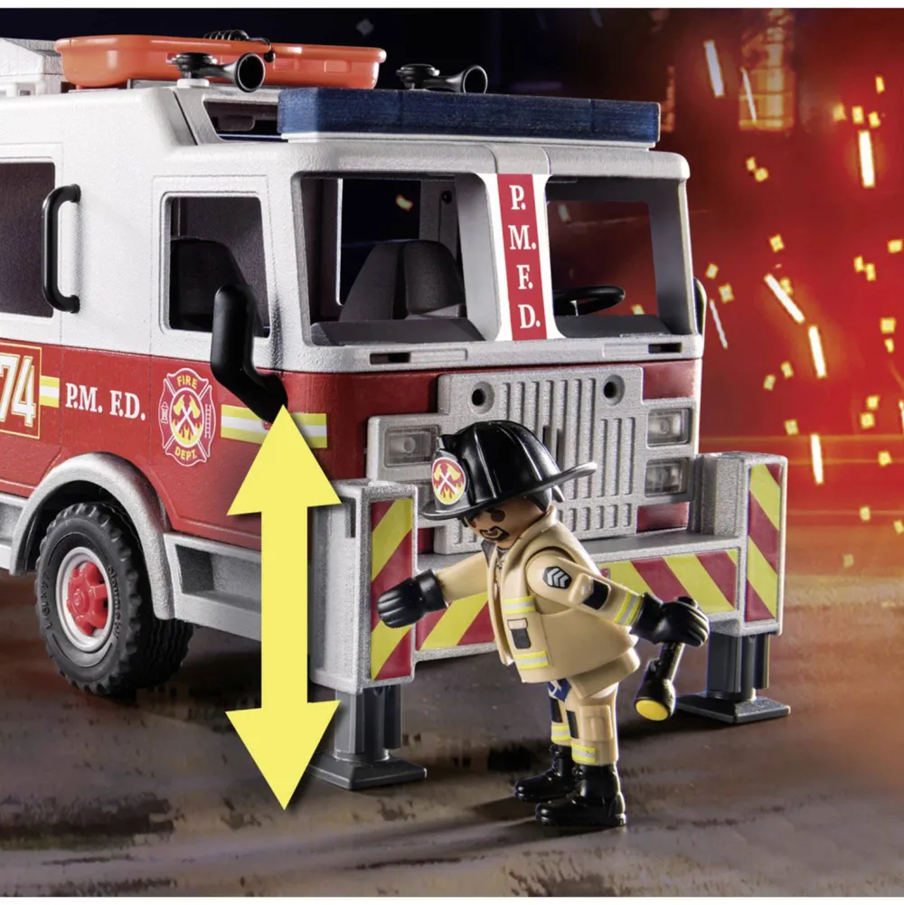 Playmobil City Action Brandweerwagen: Us Tower Ladder 70935