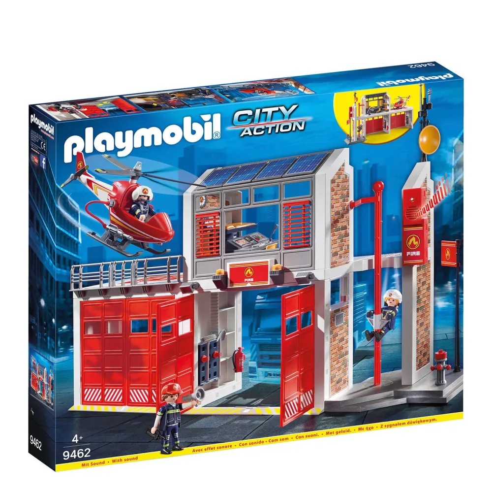 Playmobil City Action Grote Brandweerkazerne Met Helicopter